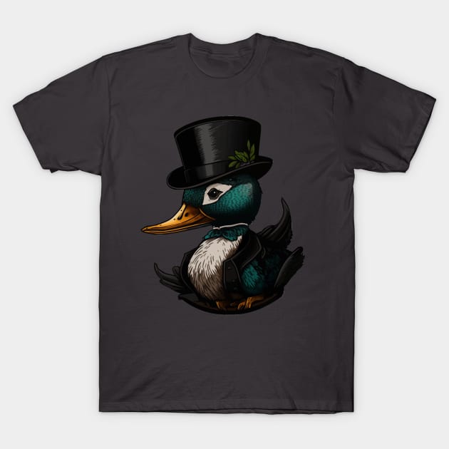 Duck Top Hat T-Shirt by K3rst